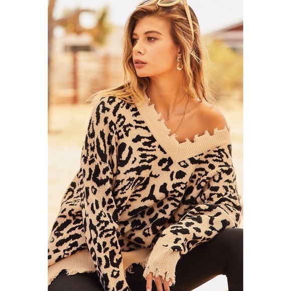 Kayla Leopard Sweater - Picture 1 of 4